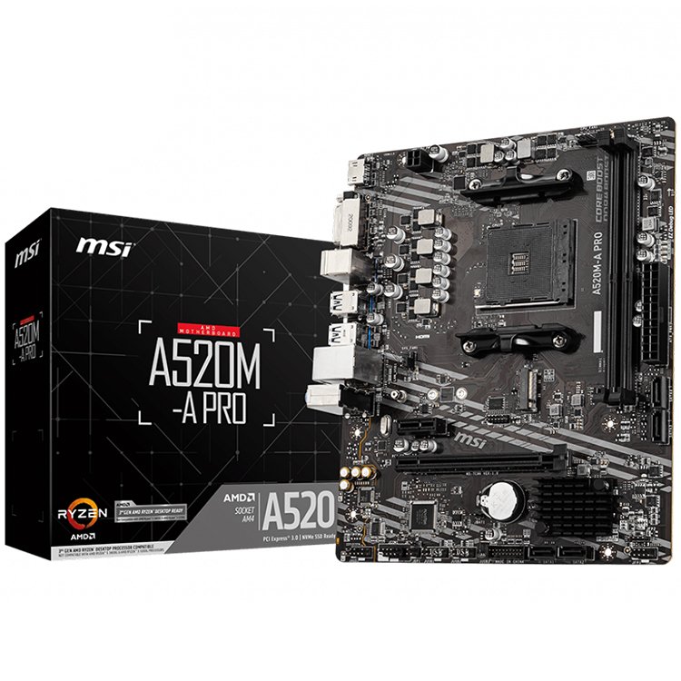 Msi Дънна платка настолна (A520M-A PRO)