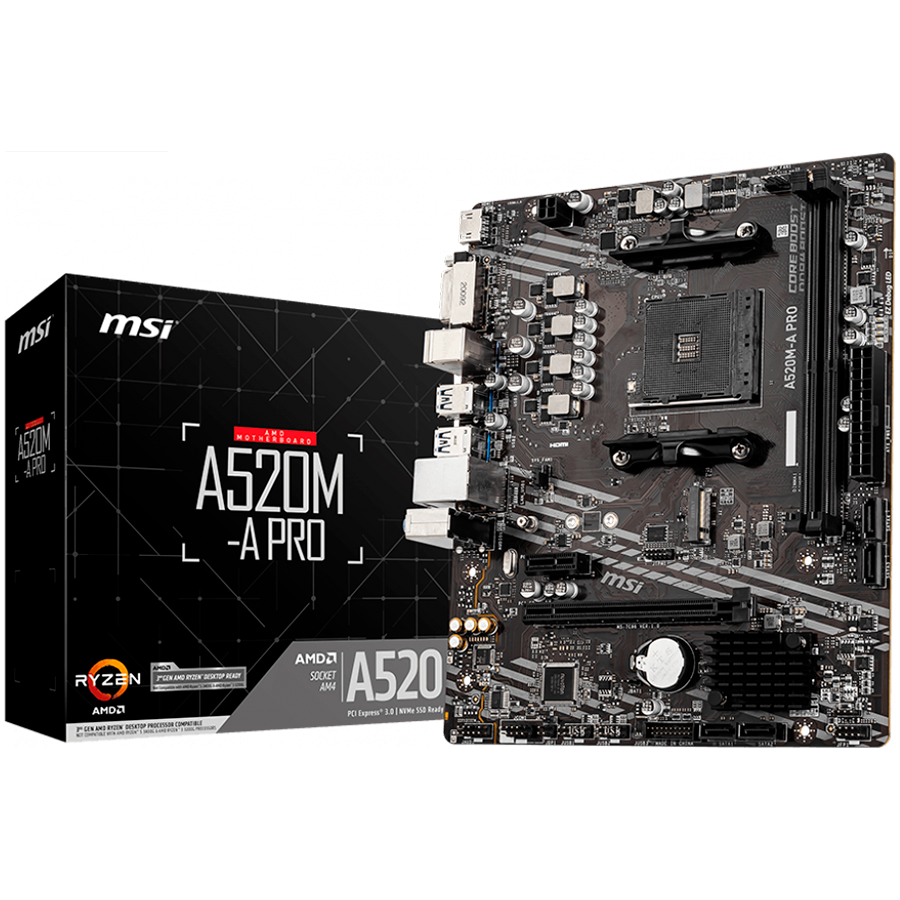 Msi Дънна платка настолна (A520M-A_PRO)