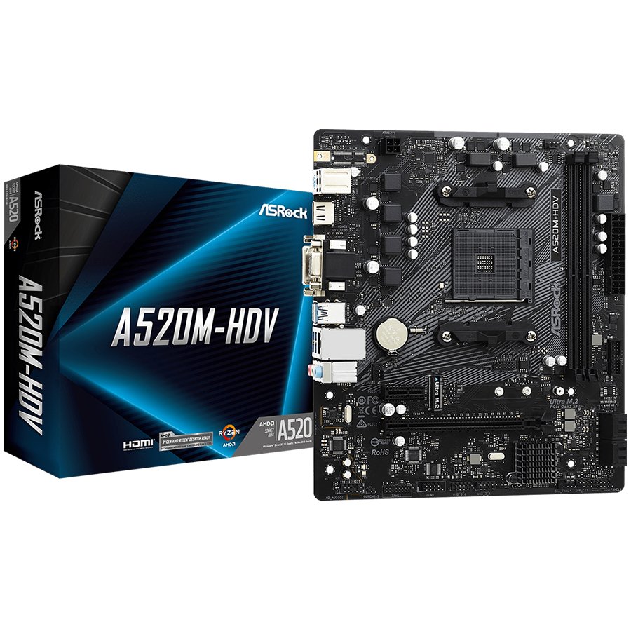 Asrock Дънна платка настолна (A520M-HDV)