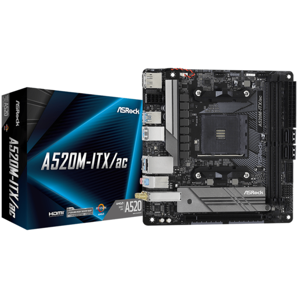 Asrock Дънна платка настолна (A520M-ITX/AC)