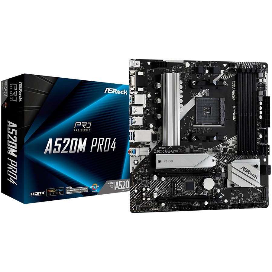 Asrock Дънна платка настолна (A520M_PRO4)