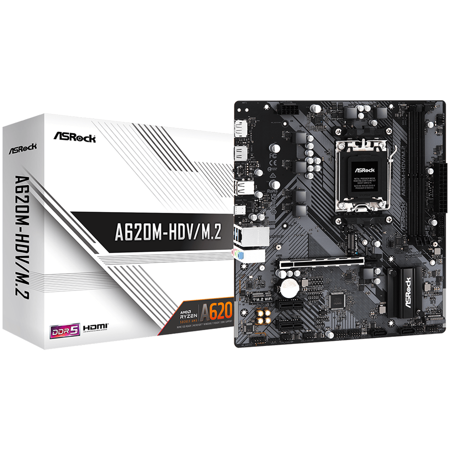 Asrock Дънна платка настолна (A620M-HDV/M.2)