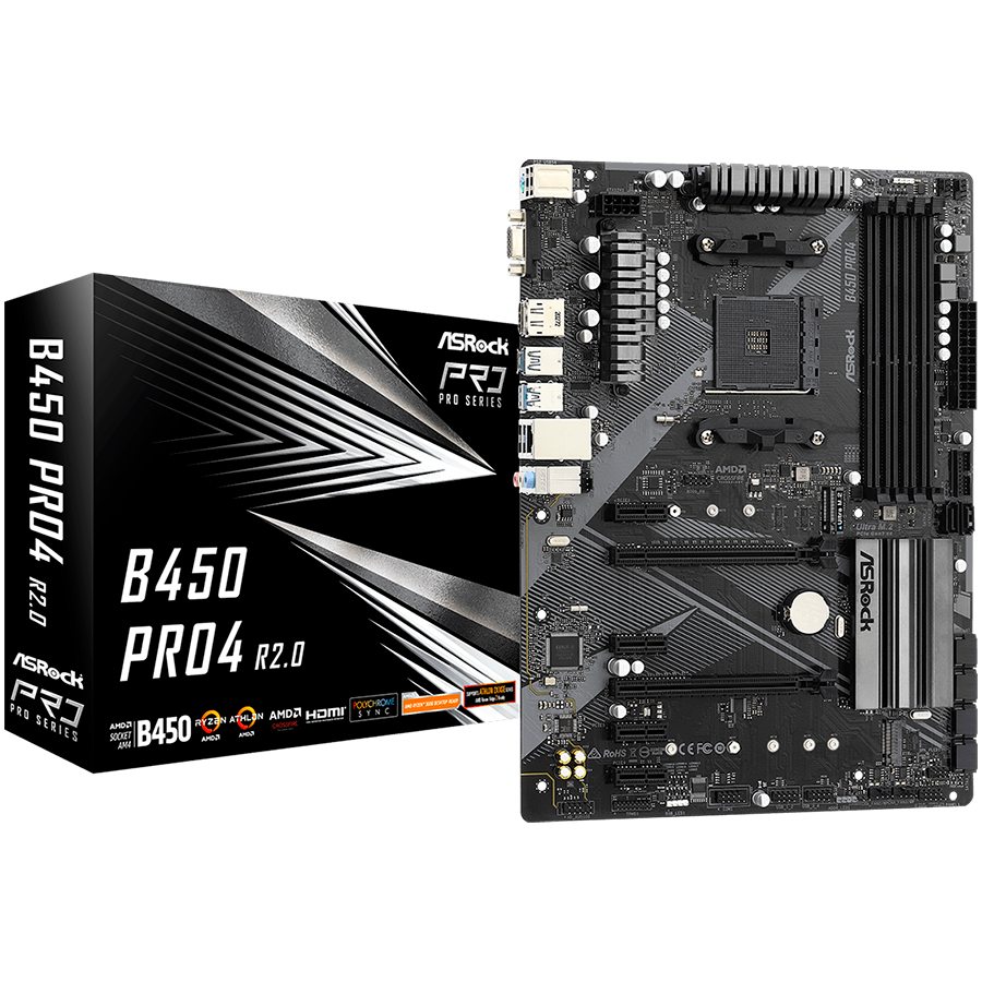 Asrock Дънна платка настолна (B450 PRO4 R2.0)