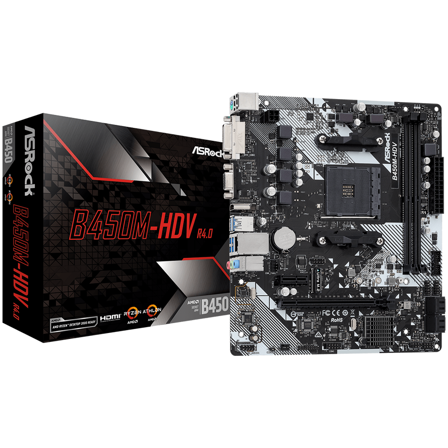 Asrock Дънна платка настолна (B450M-HDV R4.0)