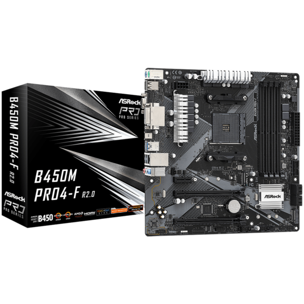 Asrock Дънна платка настолна (B450M PRO4-F R2.0)