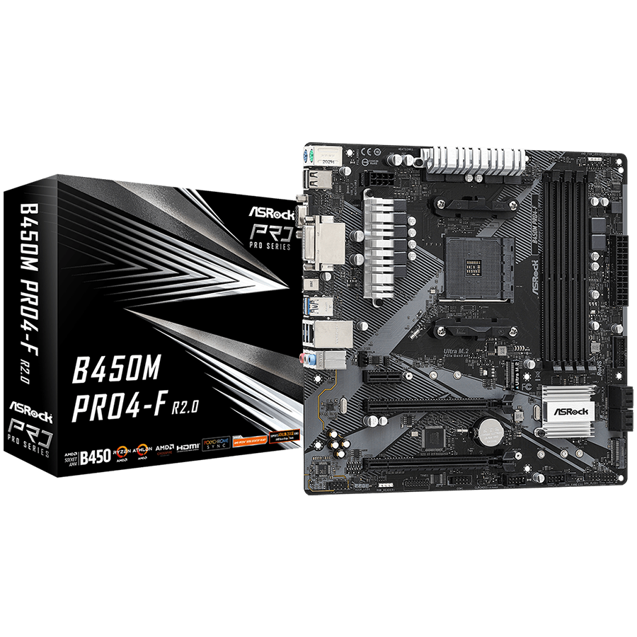 Asrock Дънна платка настолна (B450M PRO4-F R2.0)