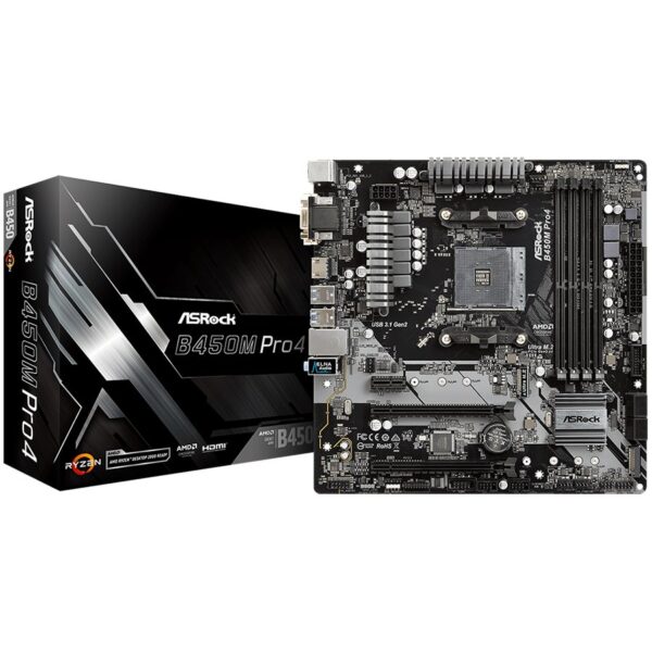 Asrock Дънна платка настолна (B450M_PRO4)