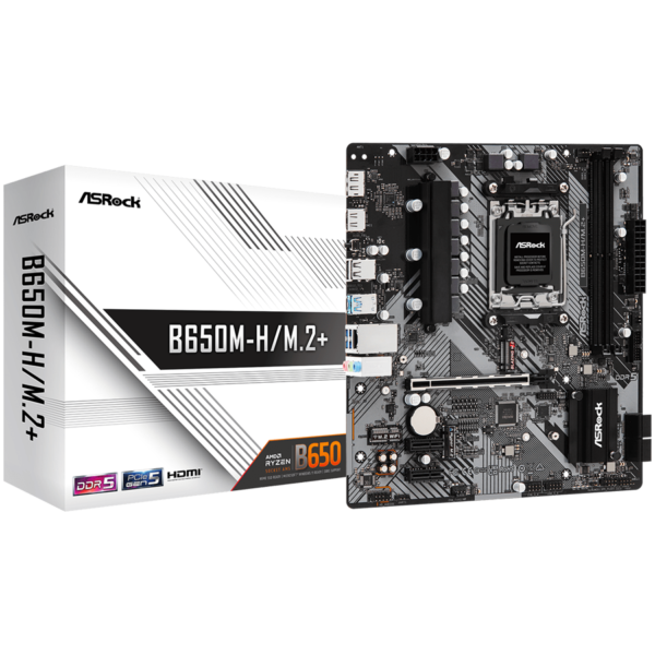 Asrock Дънна платка настолна (B650M-H/M.2 PLUS)