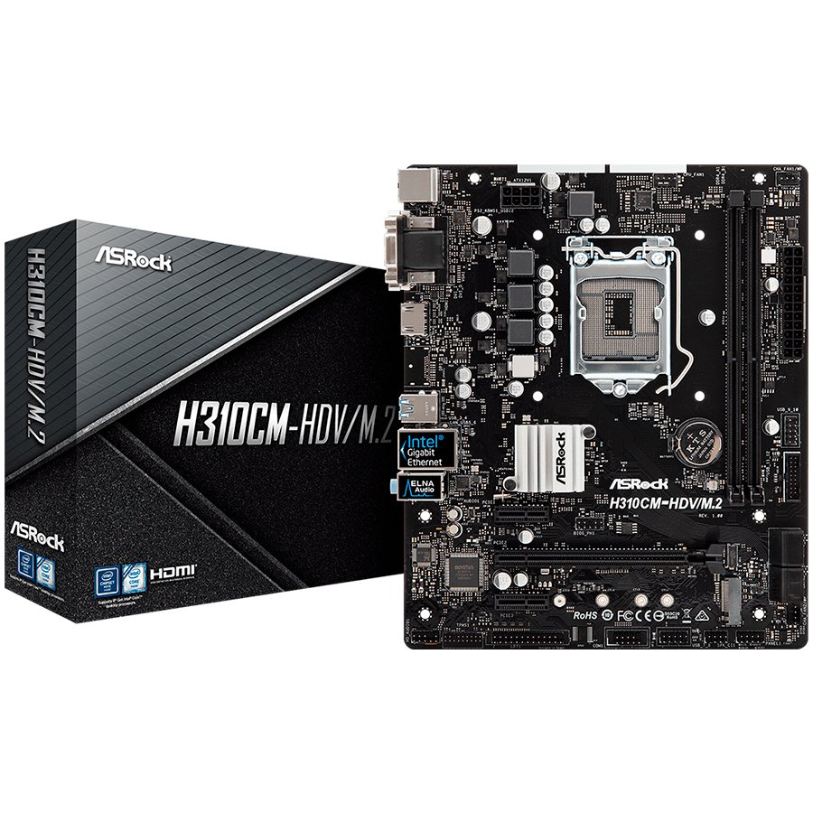 Asrock Дънна платка настолна (H310CM-HDV/M.2)