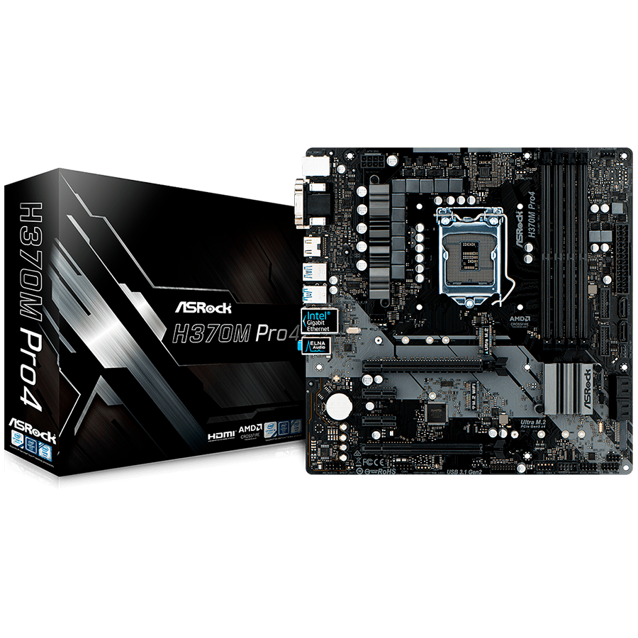 Asrock Дънна платка настолна (H370M_PRO4)