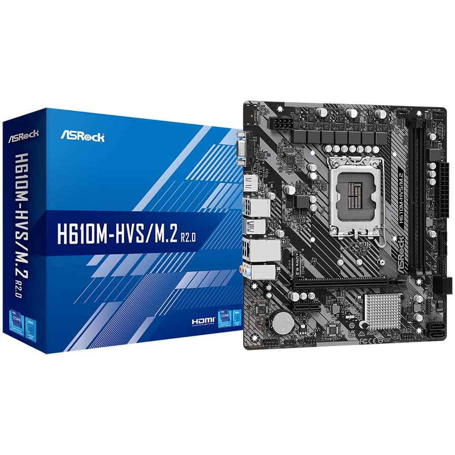 Asrock Дънна платка настолна (H610M-HVS/M.2 R2.0)