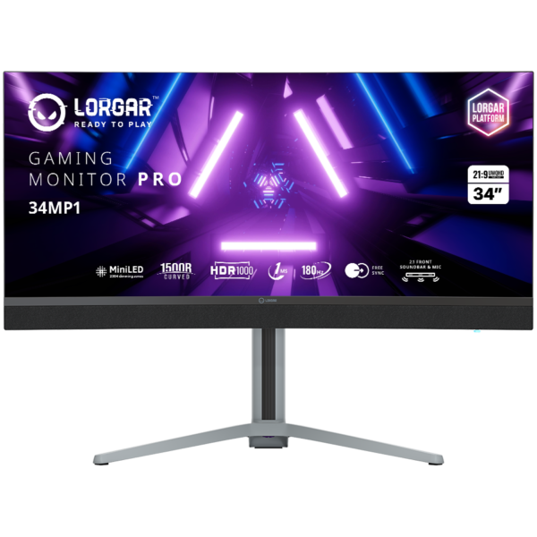 Lorgar Gaming Monitor (LRG-34MP1W180C-GY)
