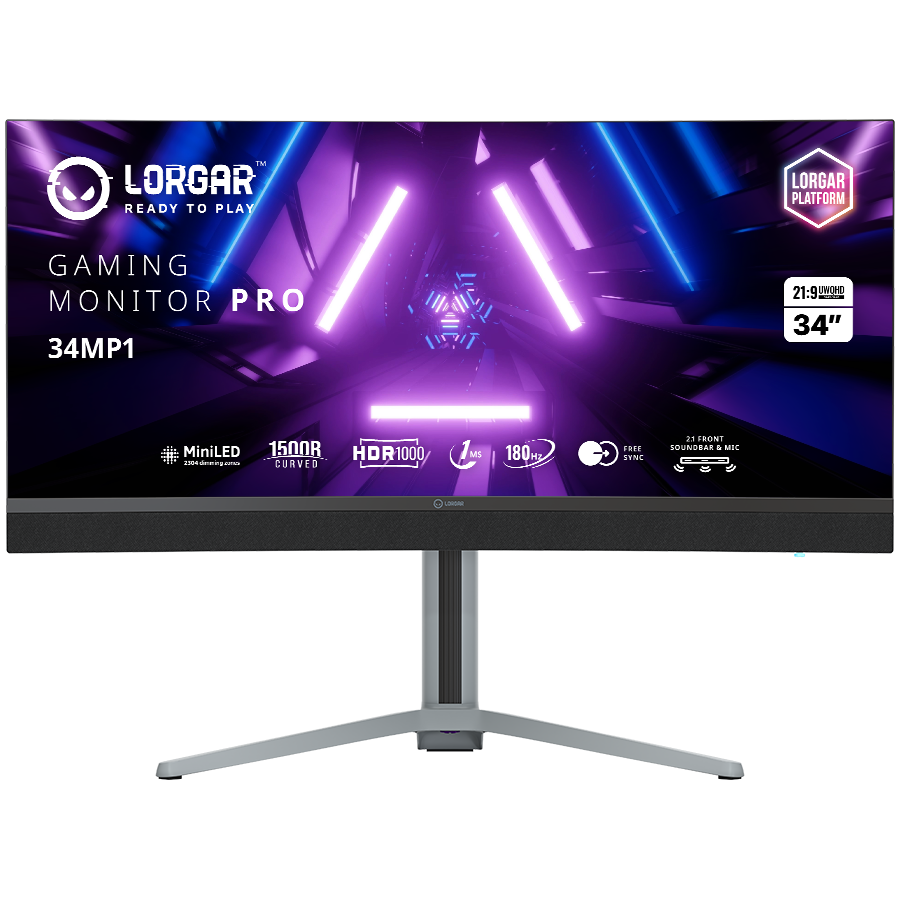 Lorgar Gaming Monitor (LRG-34MP1W180C-GY)
