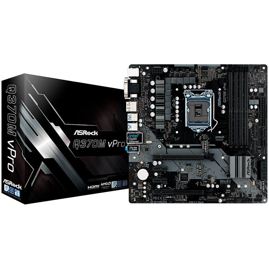Asrock Дънна платка настолна (Q370M_VPRO)